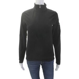 Fire + Ice Womens Half-Zip Long Sleeve Pullover Jacket Black Size S